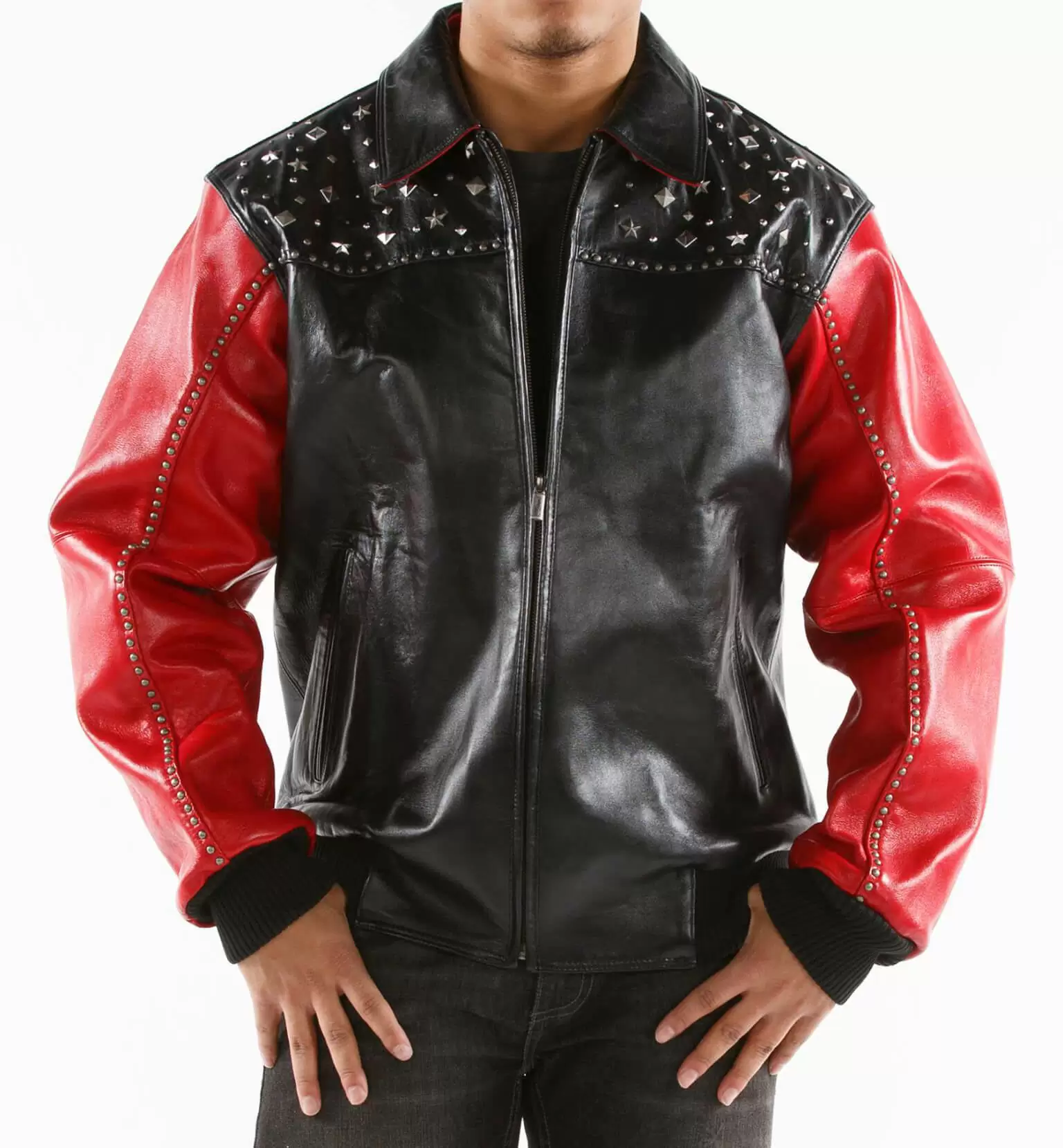 Pelle Pelle Black Red Born Free Jacket view 2