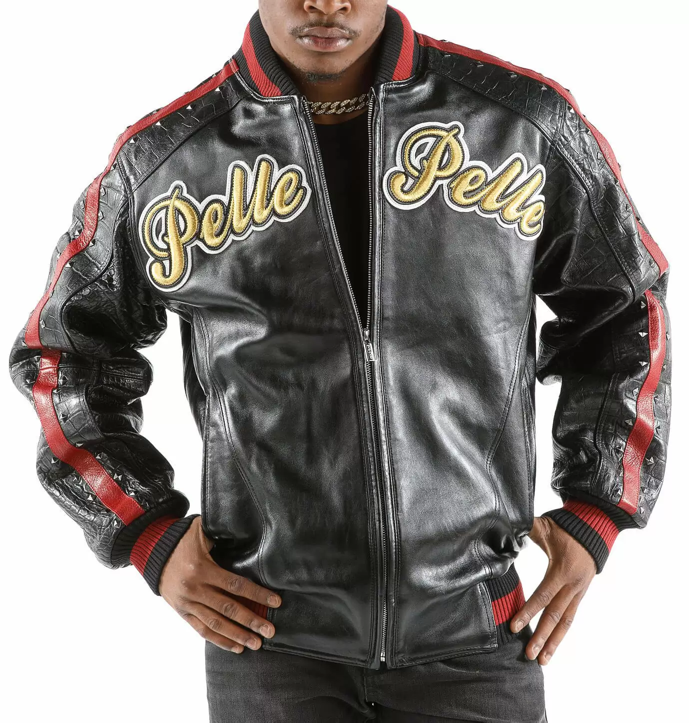 Pelle Pelle Black Red Leather Jacket view 2
