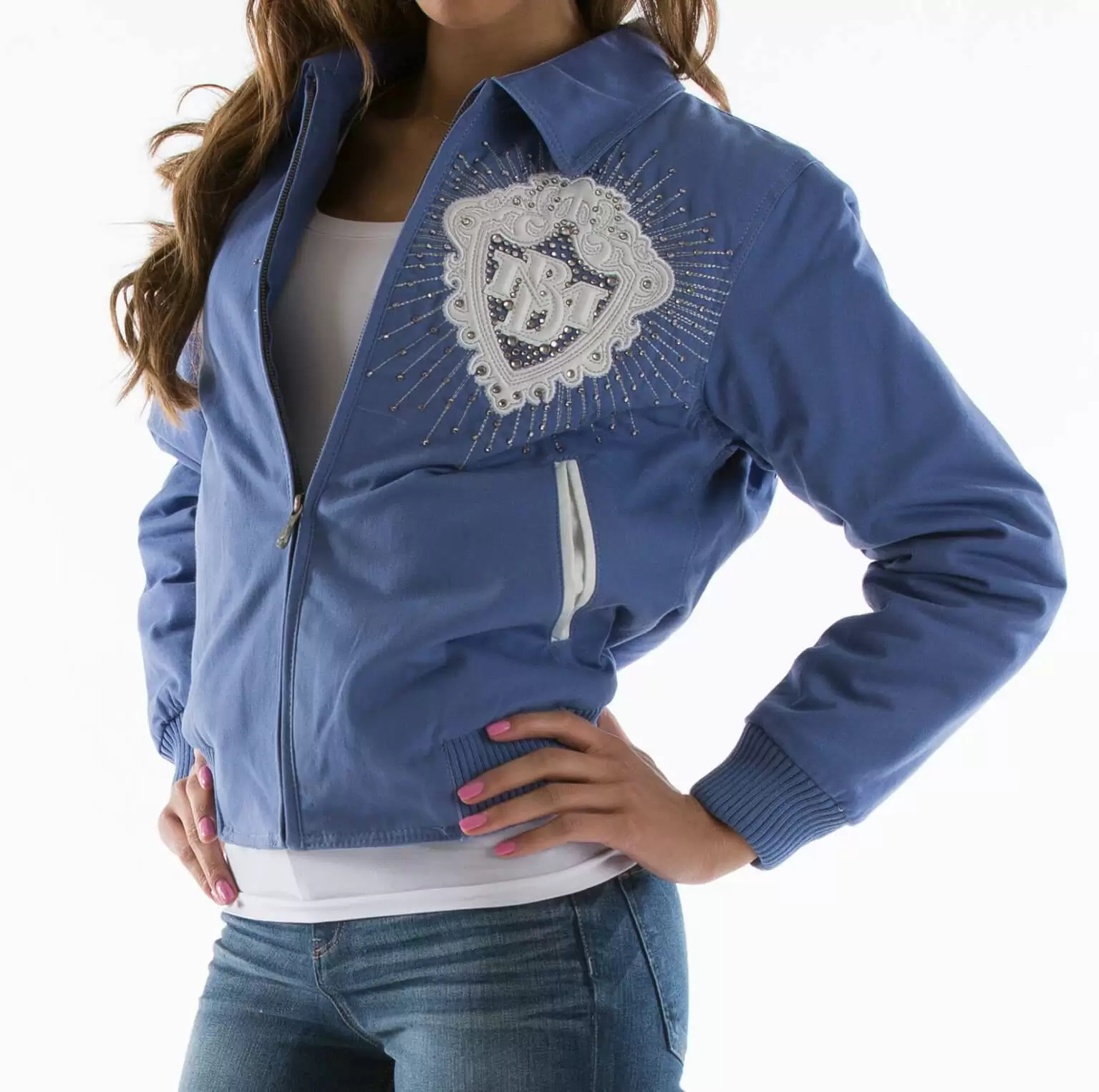 Pelle Pelle Blue Diamonds Queen Jacket view 2