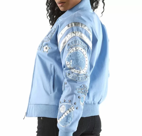 Pelle Pelle Blue Patches Varsity Jacket view 2