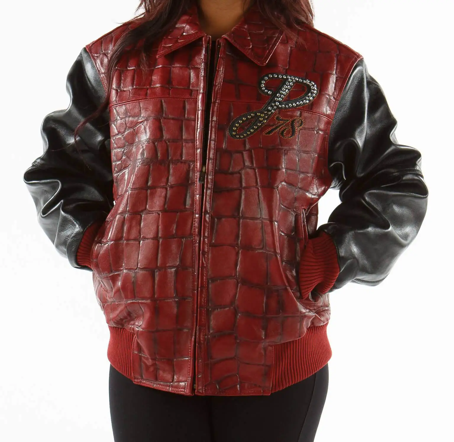 Pelle Pelle Red Black Studded Jacket view 2