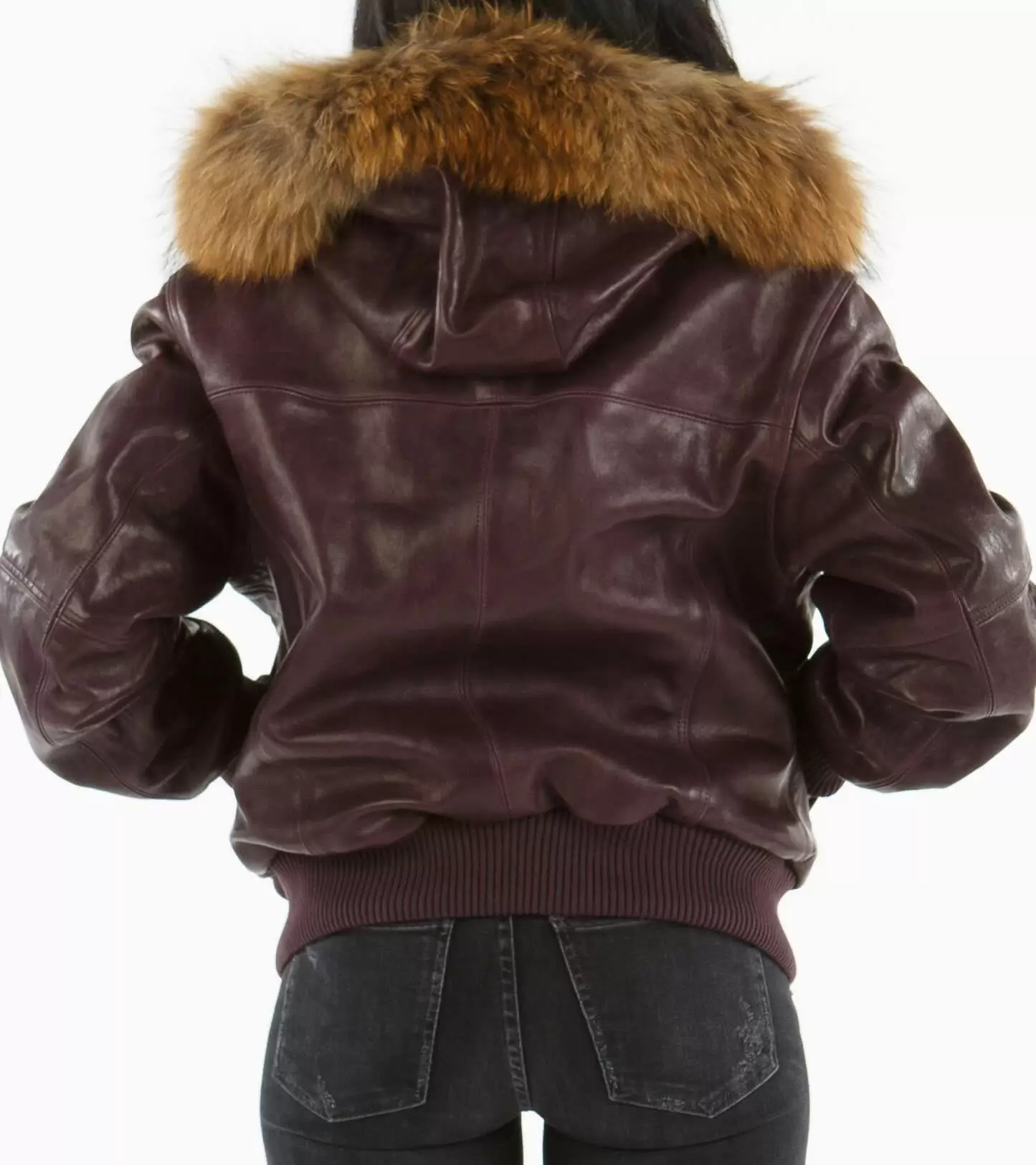 Pelle Pelle Purple Studded Fur Hood Jacket view 2