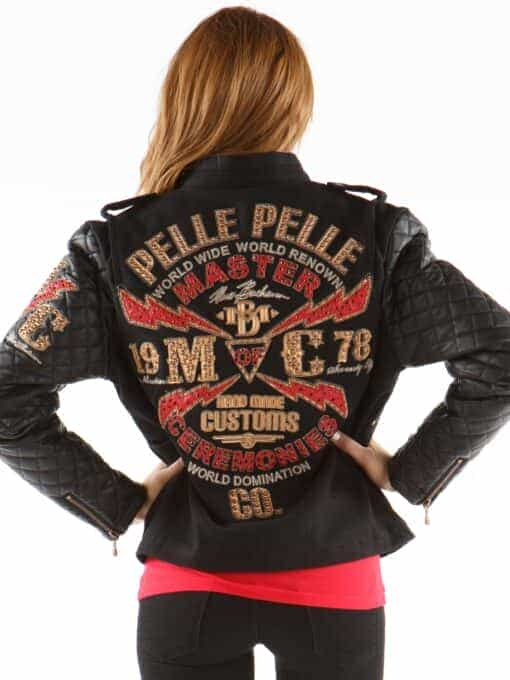 Pelle Pelle Black Hooded Leather Jacket