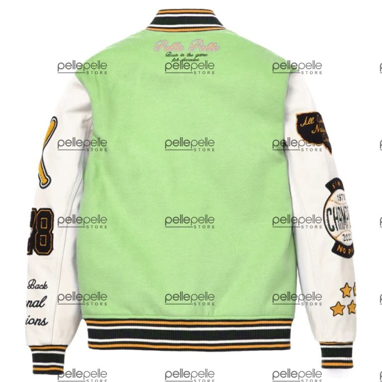 Pelle Pelle Light Green Varsity Jacket view 2