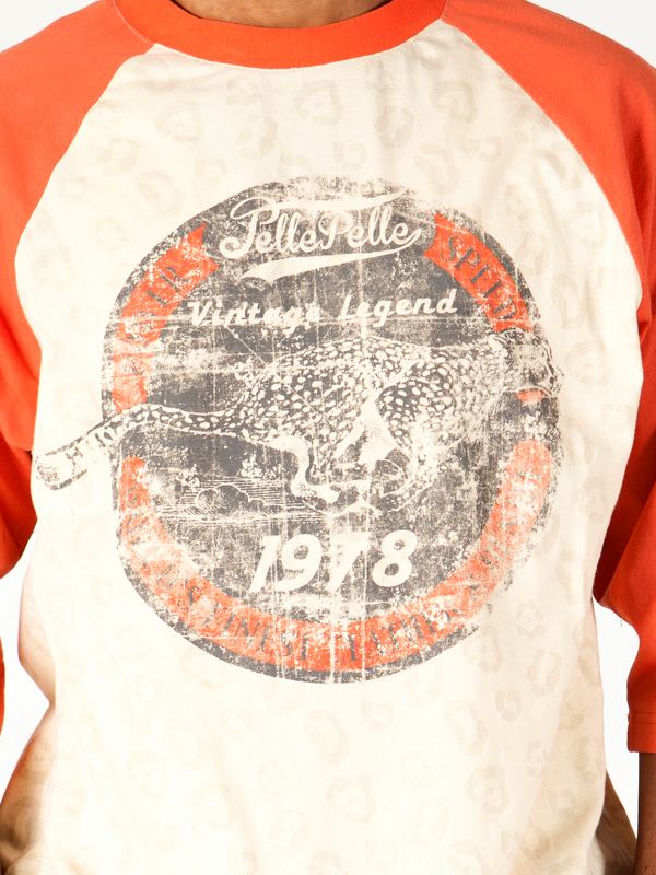 Bold Pelle Pelle Early Dawn t shirt orange shoulder view 2