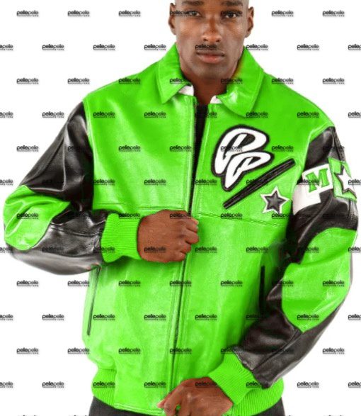 Green Pelle Pelle Soda  Club Leather Jacket view 2