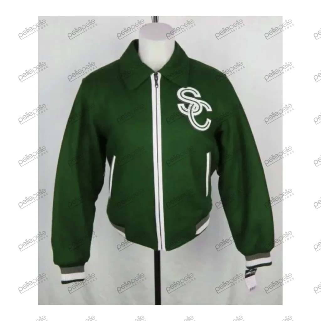 All American Pelle Pelle Green MB Jacket view 2