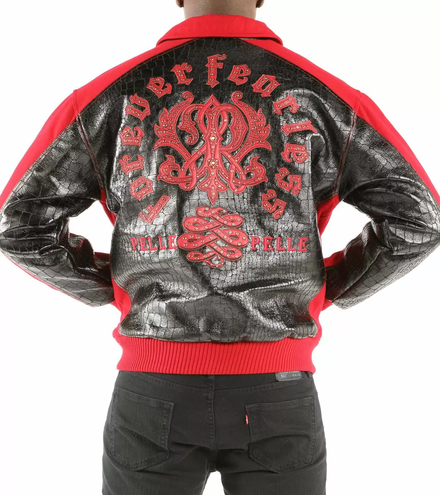 Pelle Pelle Black Red Forever Fearless Jacket