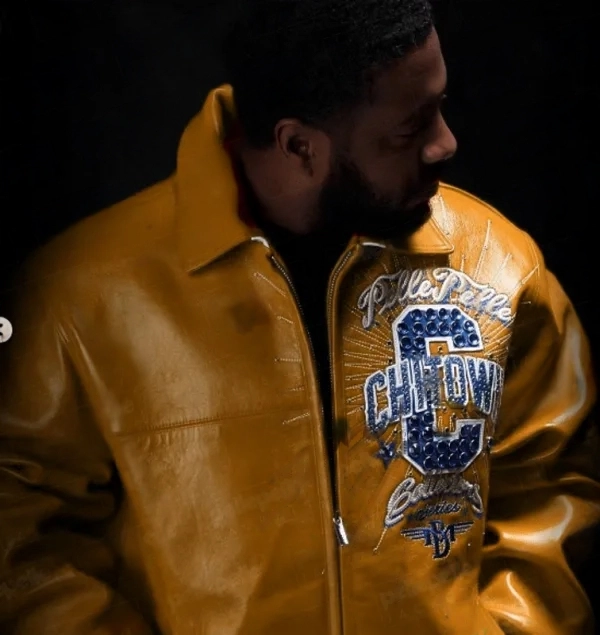 Pelle Pelle Chi-Town Orange Leather Jacket view 2