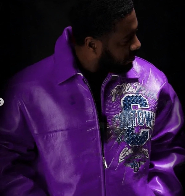Pelle Pelle Chi-Town Purple Leather Jacket view 2