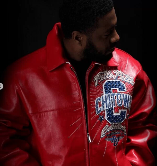 Red Pelle Pelle Chi Town Leather Jacket view 2
