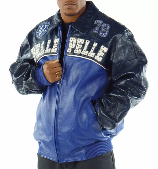 Pelle Pelle Last Man Standing Blue Jacket view 2