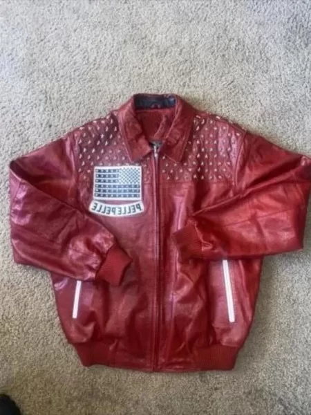 Red Pelle Pelle Americana Leather Jacket view 2