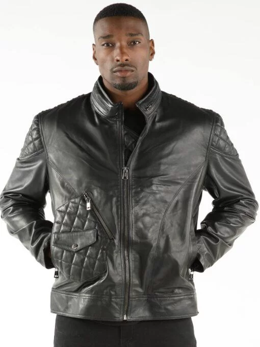 Black Pelle Pelle Bikers Moto Metro Jacket view 3