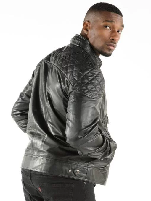 Black Pelle Pelle Bikers Moto Metro Jacket view 2