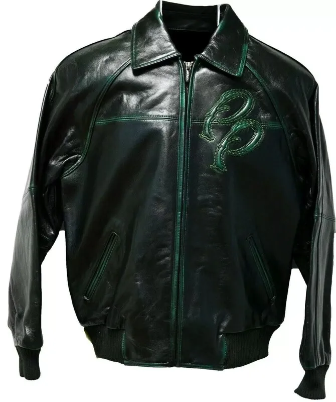 Pelle Pelle Black Green Leather Jacket view 2