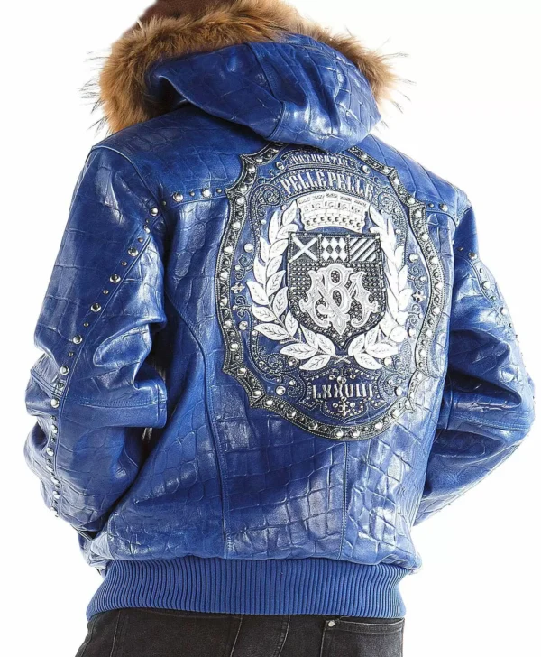 Pelle Pelle Blue Emblem Hooded Jacket