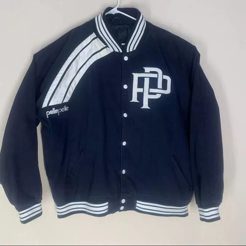 Bold Pelle Pelle Blue Vintage Varsity Jacket view 2