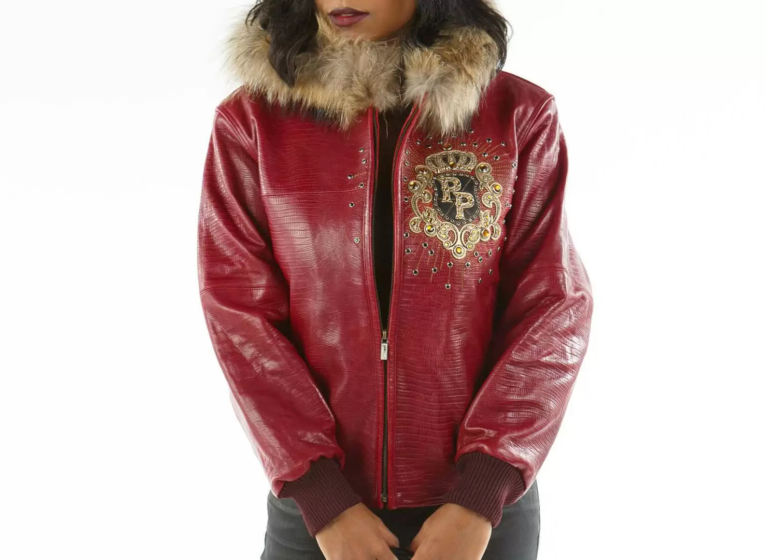 Pelle Pelle Crest Red Hood Leather Jacket view 2