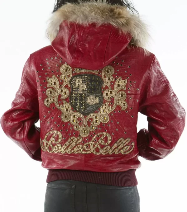 Pelle Pelle Crest Red Hood Leather Jacket