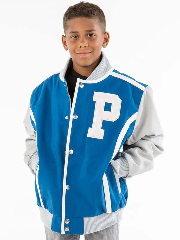 Bold Pelle Pelle Kids Blue Varsity Jacket