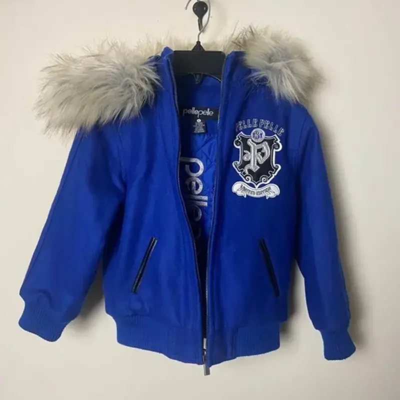 Authentic Pelle Pelle Kids Blue Wool Jacket view 2