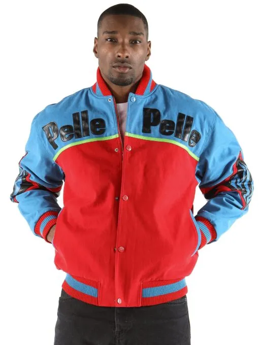 Pelle Pelle Soda Club Blue Red Jacket view 2