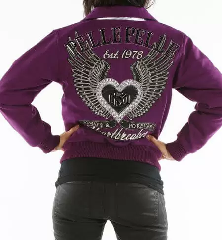 Pelle Pelle Heart Breaker Purple Wool Jacket
