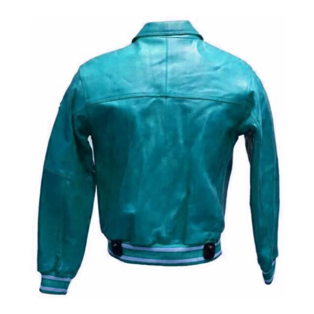 Pelle Pelle Star 1978 Cyan Leather Jacket view 2