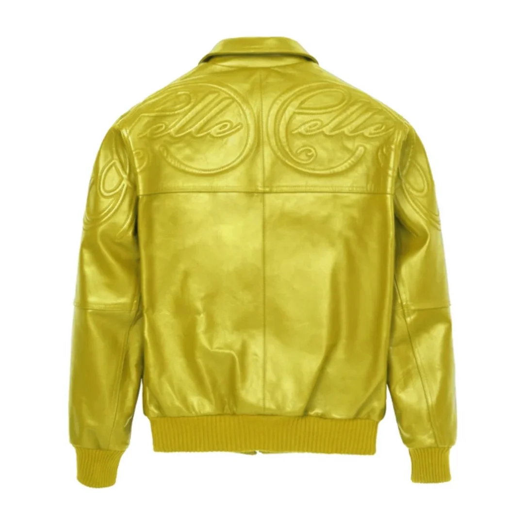 Pelle Pelle Puff Plush Yellow Leather Jacket view 3