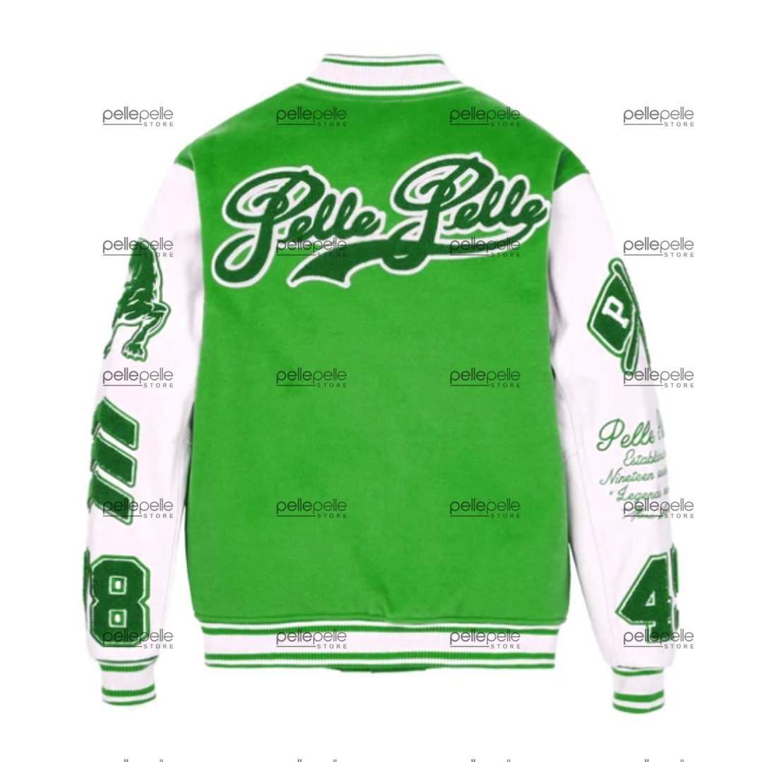 World Famous Pelle Pelle Green Wool Jacket view 2