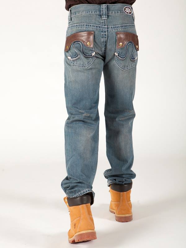 Authentic Pelle Pelle Blue Jeans Pent view 2