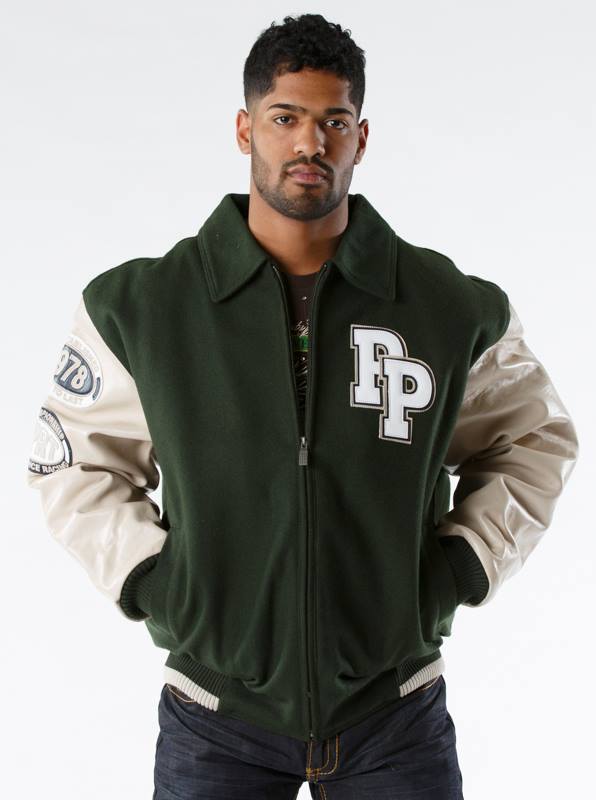 World Famous Pelle Pelle Capetown Green Wool Jacket view 2