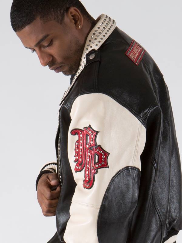 Pelle Pelle Biker Plush Cream Studded Jacket view 2