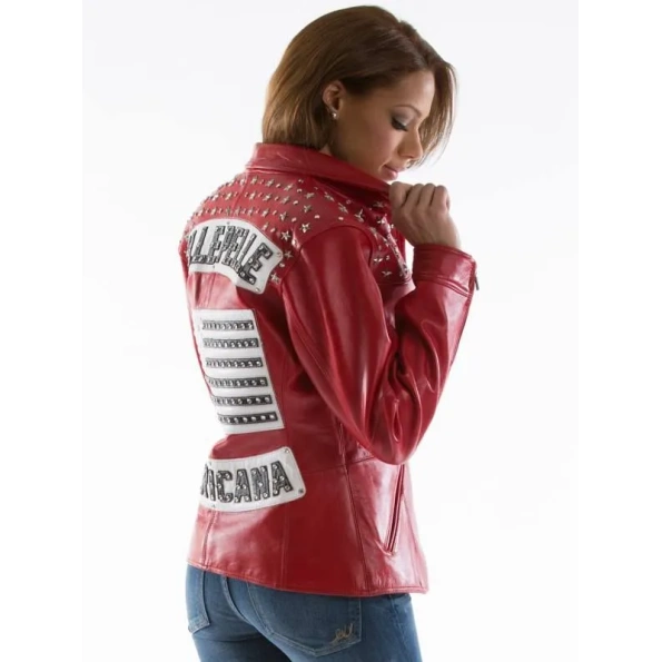 Bold Pelle Pelle Red Americana Women Stud Jacket view 2