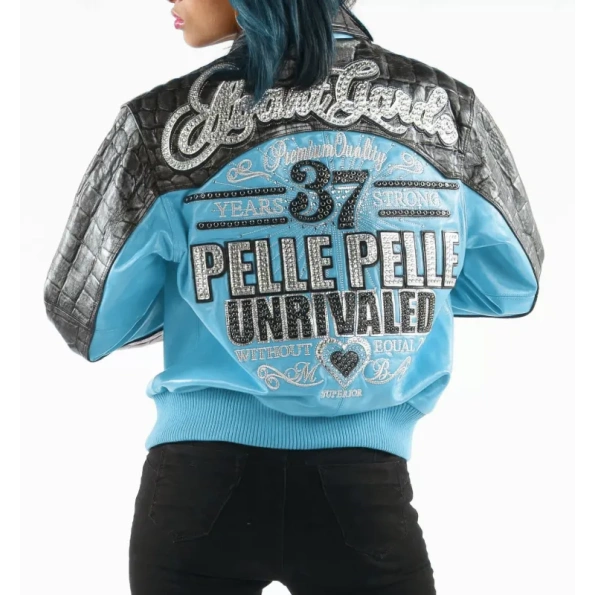 Pelle Pelle Turquoise Unrivaled Leather Jacket view 2