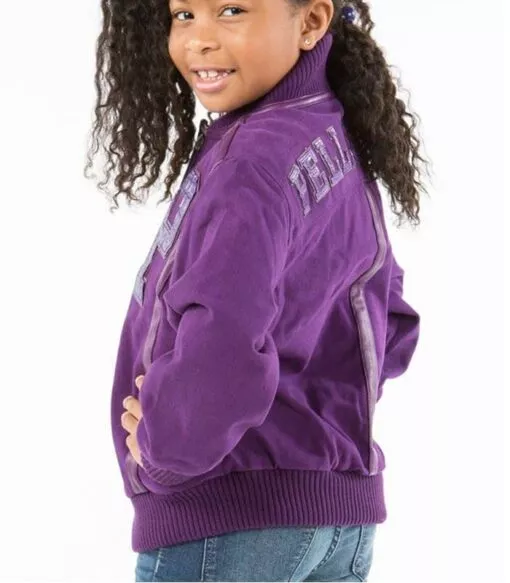 Exclusive Purple Pelle Pelle Kids Wool Jacket view 2