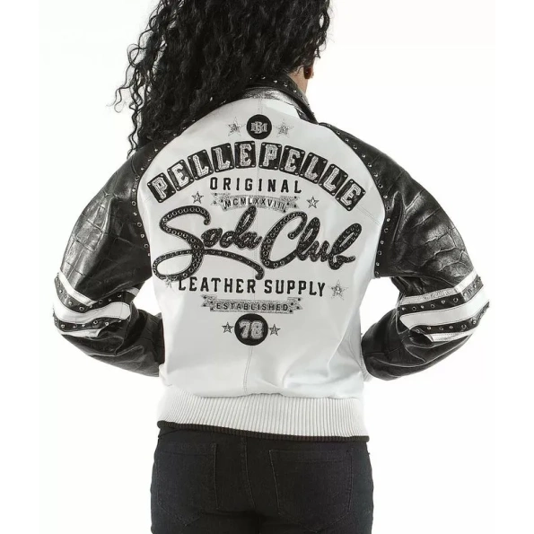 Pelle Pelle Org Soda Club Black White Jacket view 2