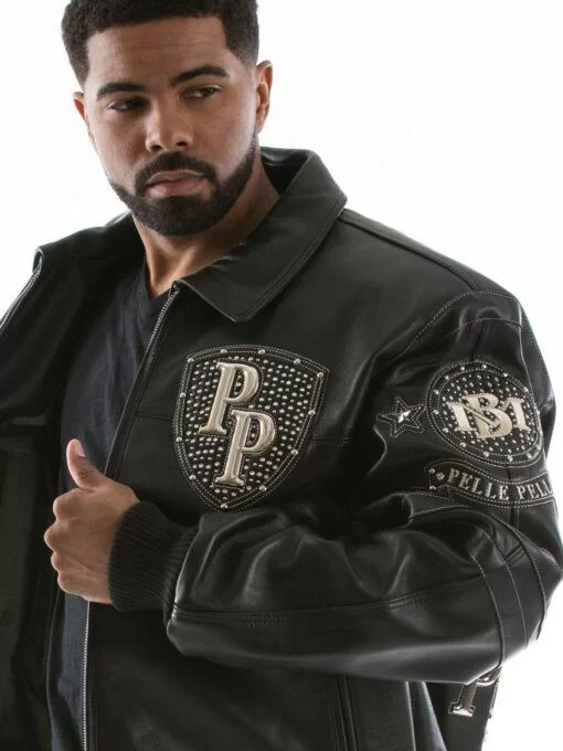 Pelle Pelle Legendary Black Stud Men Jacket view 3