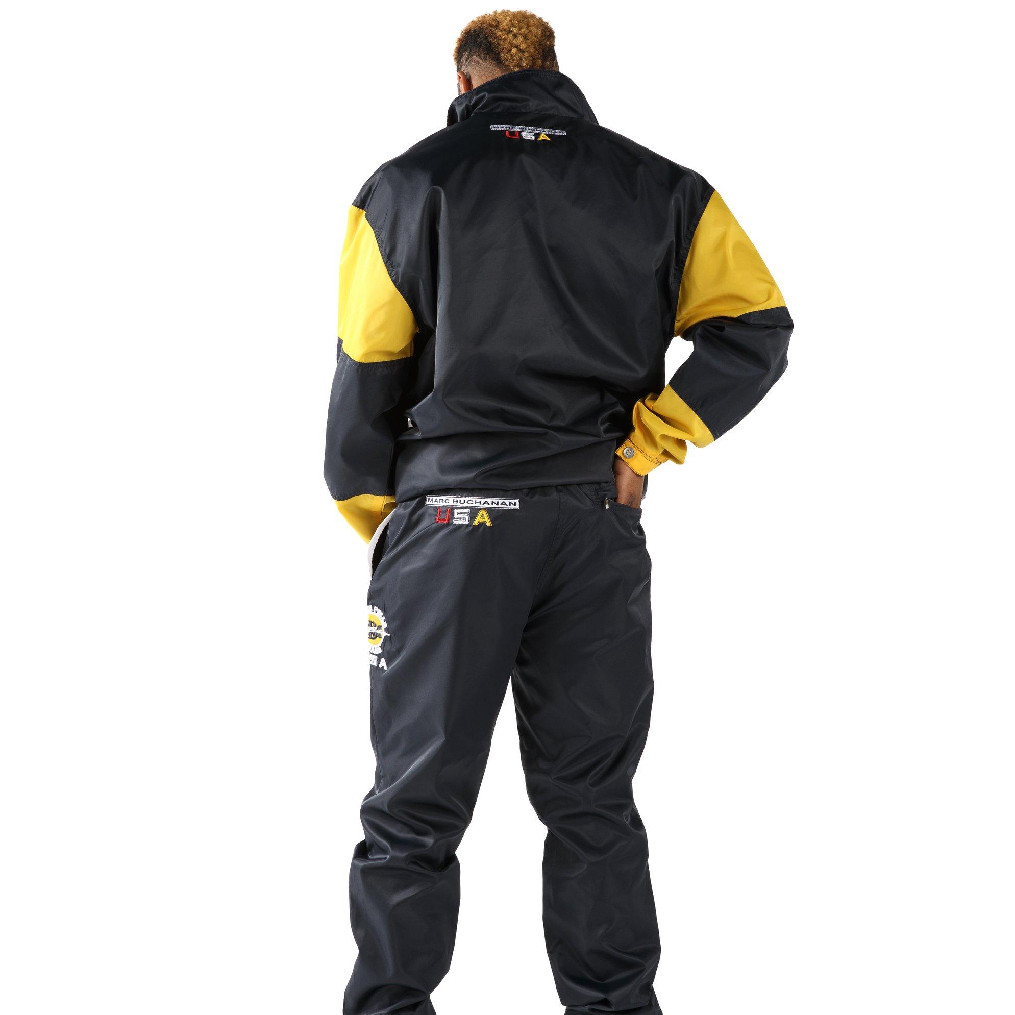 Pelle Pelle Yellow Black Nylon USA Tracksuit view 3