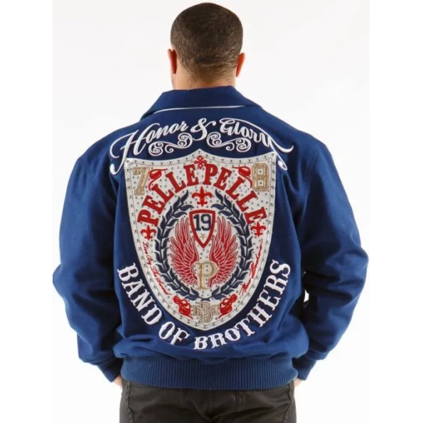 Pelle Pelle Band Of Brothers Blue MB Jacket | Wool Jacket view 2