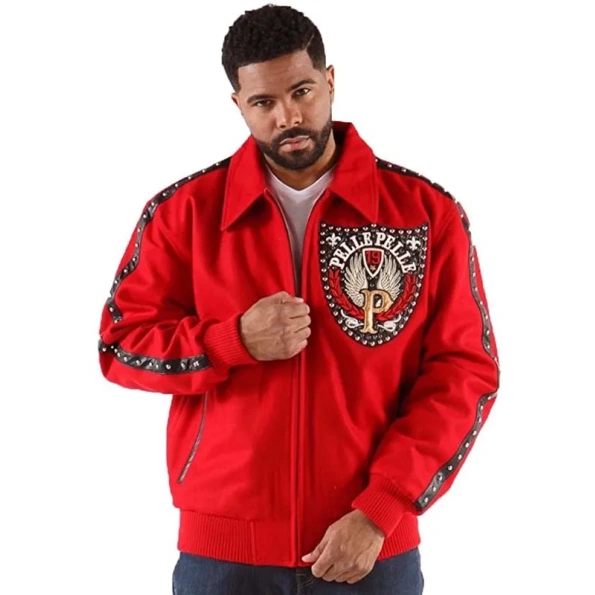 Pelle Pelle Red MB Band Of Brothers Jacket | Wool Jacket view 2