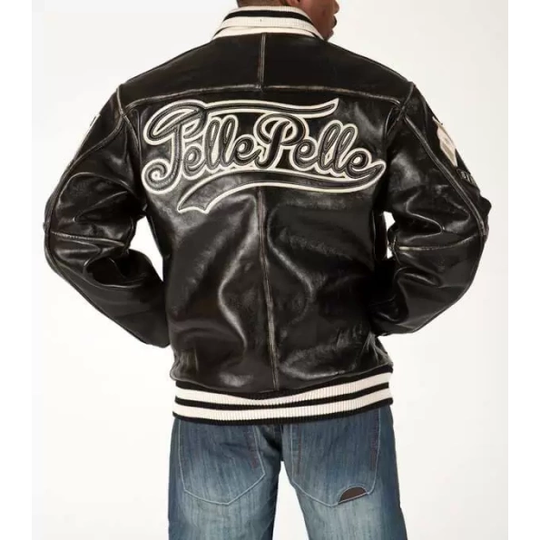 Pelle Pelle Men Marc Buchanan Varsity Jacket | Leather Jacket view 2
