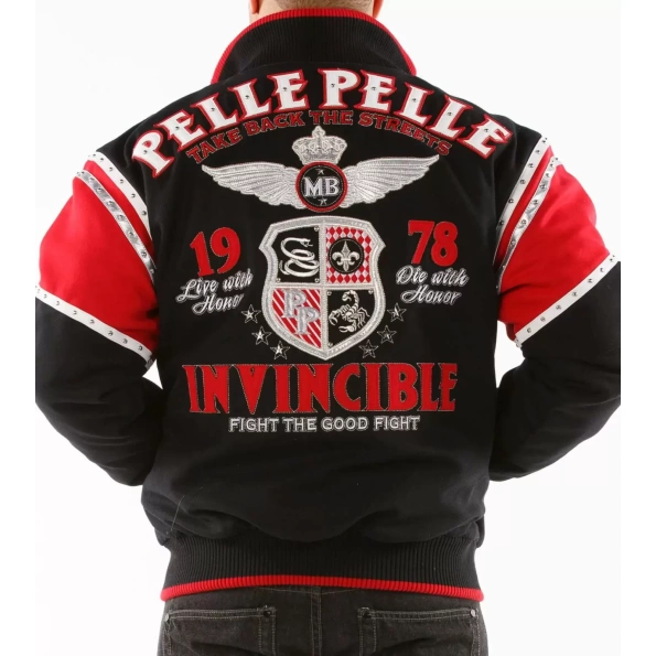 Pelle Pelle Invicible 1978 MB Wool Jacket | Red Black view 2