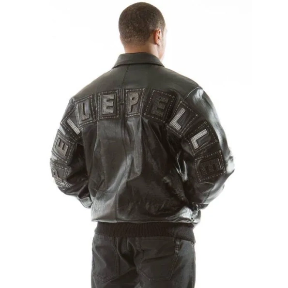 Pelle Pelle Black Jeweled Men Jacket | Leather Jacket view 2