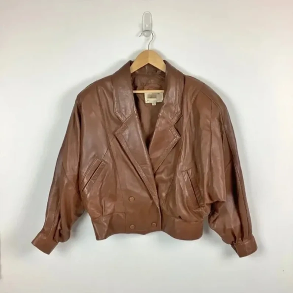 Pelle Pelle Double Breasted Brown Leather Jacket view 2
