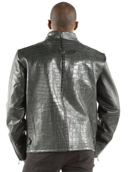 Pelle Pelle Black China Collar Men Jacket | Leather Jacket view 2
