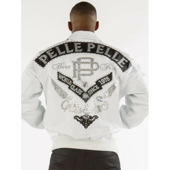 Pelle Pelle Elite Series Men White Jacket | Leather Jacket view 2