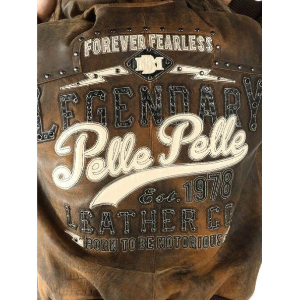 Pelle Pelle Forever Fearless Brown Jacket | Fur Hood Jacket view 3