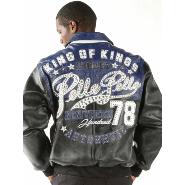 Pelle Pelle Legacy Navy Blue Black Jacket | Leather Jacket view 3